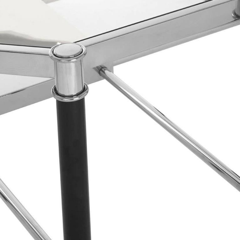 Allessi Coffee Table - Clear Glass and Chrome - Octagonal