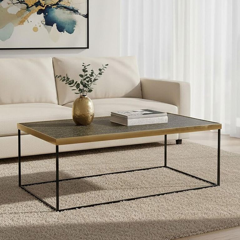 Akola Coffee Table - Glass and Gold