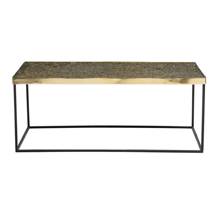 Akola Coffee Table - Glass and Gold
