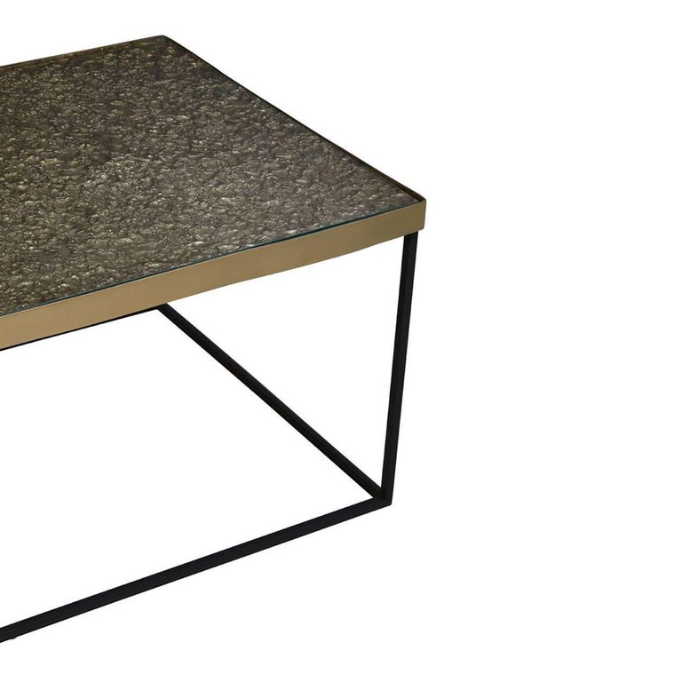 Akola Coffee Table - Glass and Gold