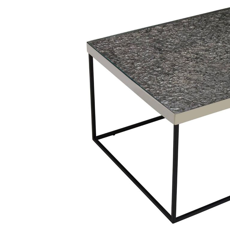Akola Coffee Table - Glass and Silver