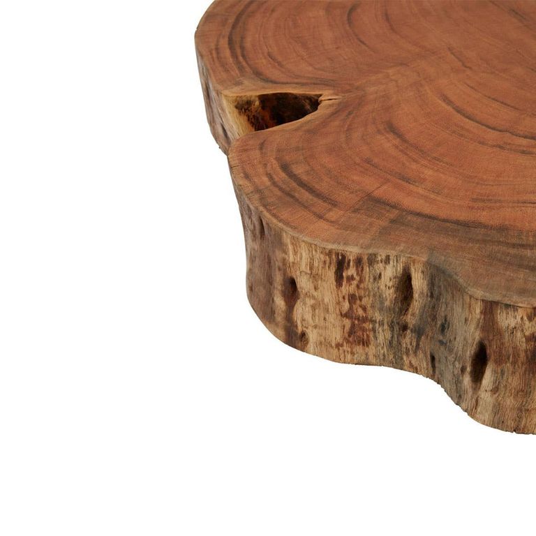 Almora Coffee Table - Log - Acacia Wood and Metal
