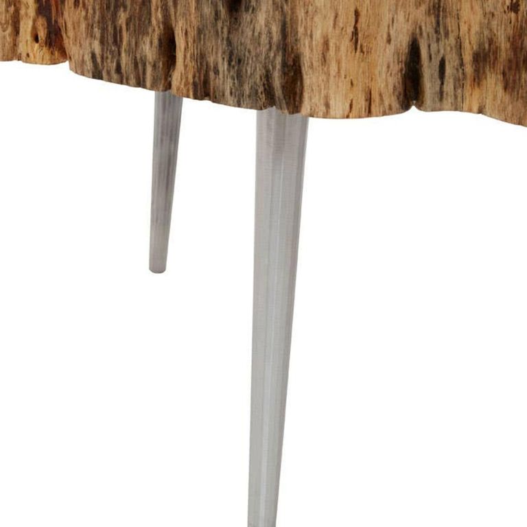 Almora Coffee Table - Log - Acacia Wood and Metal