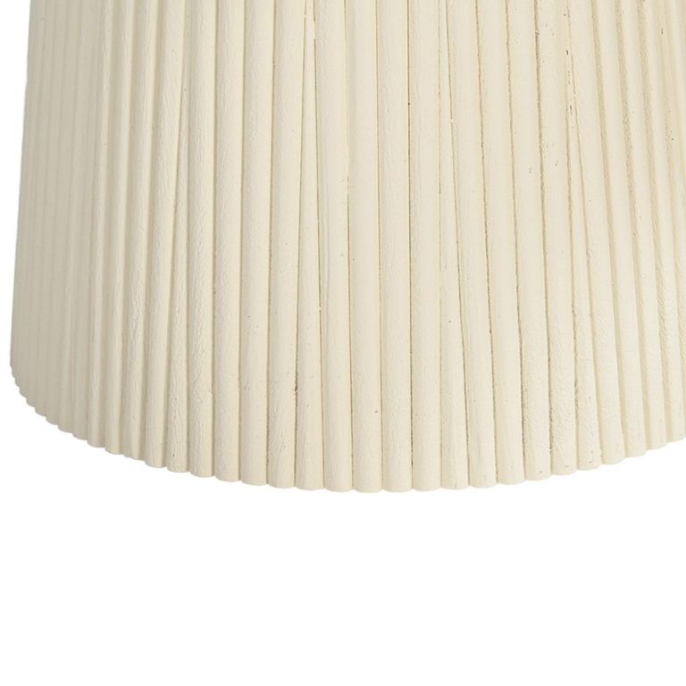 Patrice Fluted Coffee Table - Round - Off White - Mango Wood