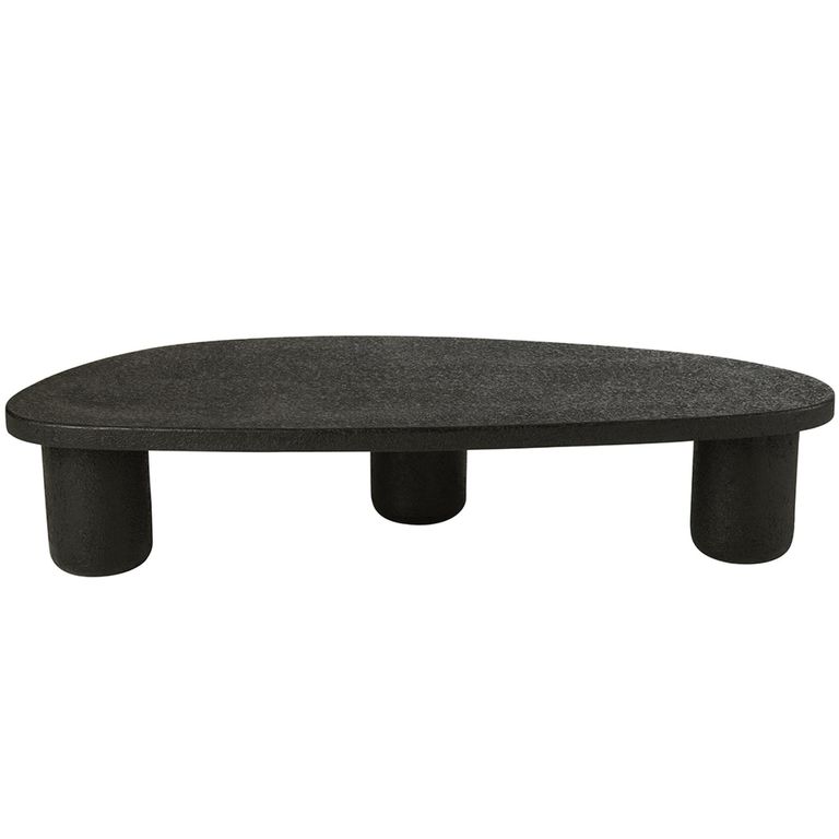 Coffee Table - Oval - Abstract - Large - Black - Wood