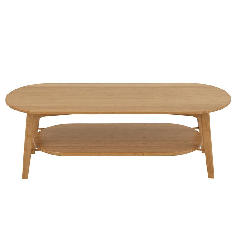 Coffee Table - Oval - Large - Natural - Bamboo Wood