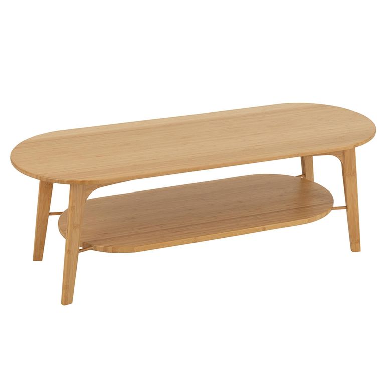 Coffee Table - Oval - Large - Natural - Bamboo Wood