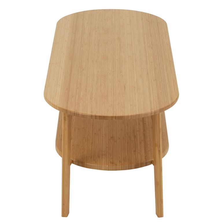 Coffee Table - Oval - Large - Natural - Bamboo Wood