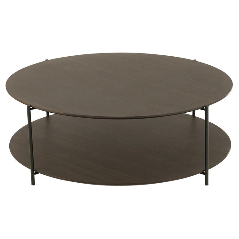 Coffee Table - Round - Large - Dark Brown - Metal
