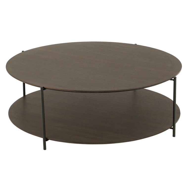 Coffee Table - Round - Large - Dark Brown - Metal