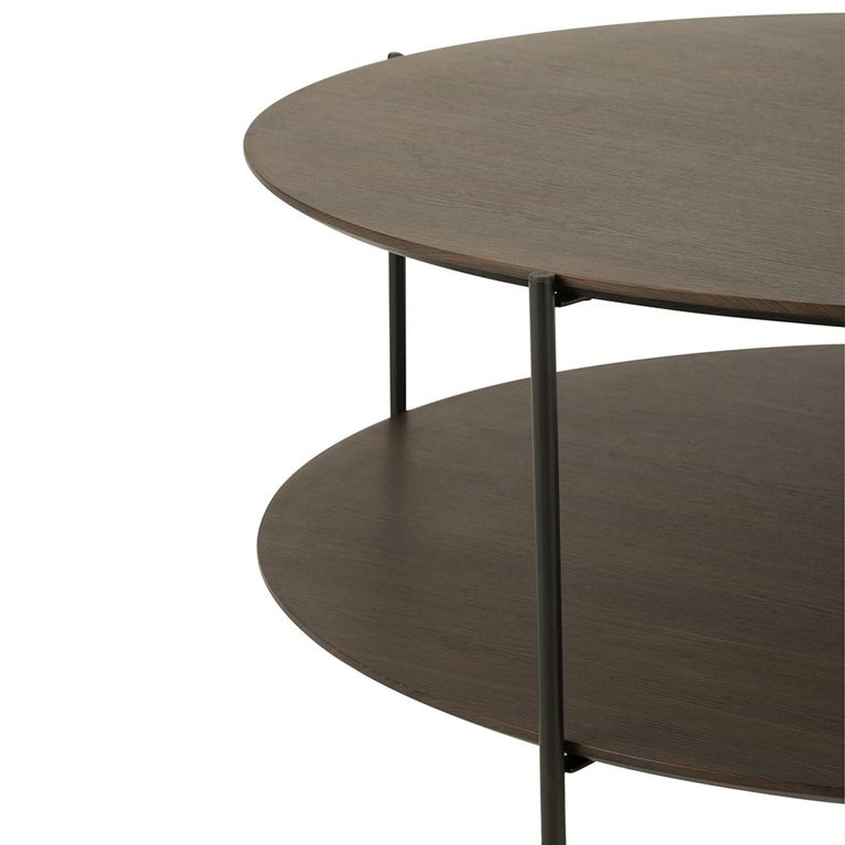 Coffee Table - Round - Large - Dark Brown - Metal