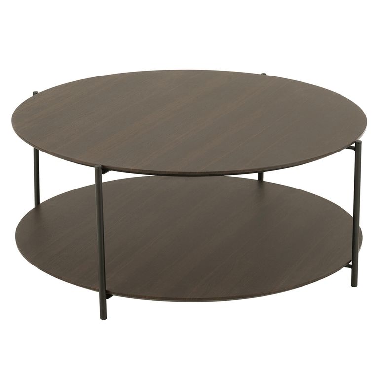 Coffee Table - Round - Small - Dark Brown - Metal