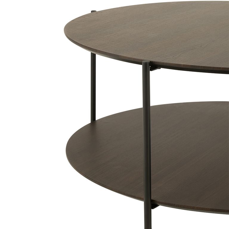 Coffee Table - Round - Small - Dark Brown - Metal