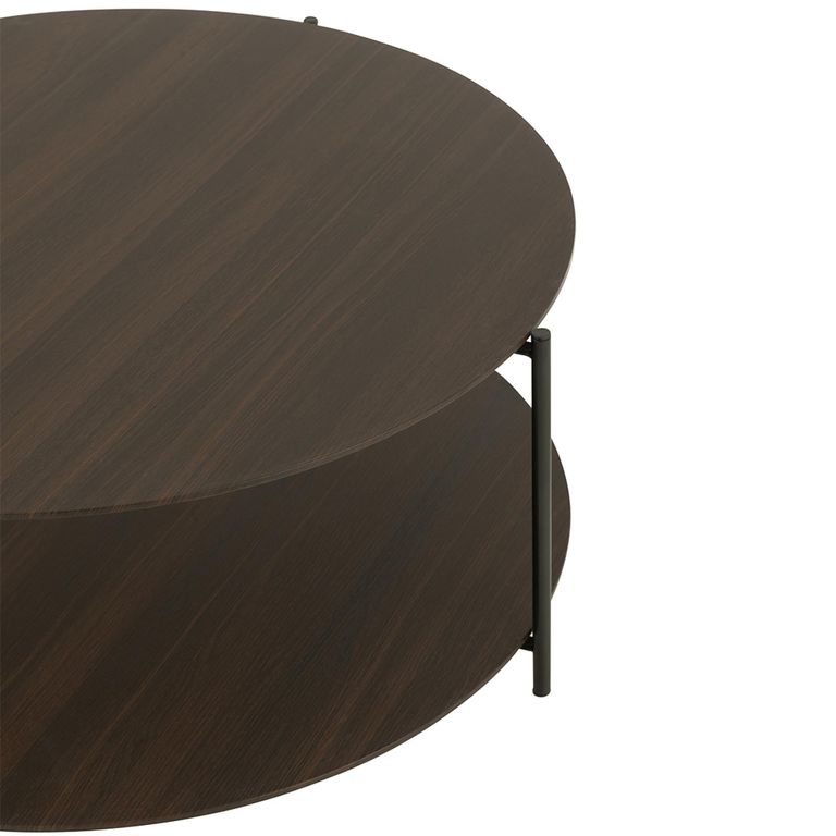 Coffee Table - Round - Small - Dark Brown - Metal