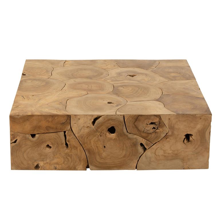 Puzzle Coffee Table - Square - Large - Natural - Teak Wood