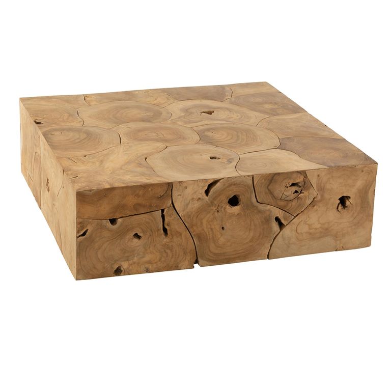 Puzzle Coffee Table - Square - Large - Natural - Teak Wood