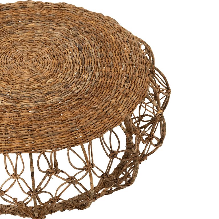Saucer Coffee Table - Round - Large - Natural - Rattan