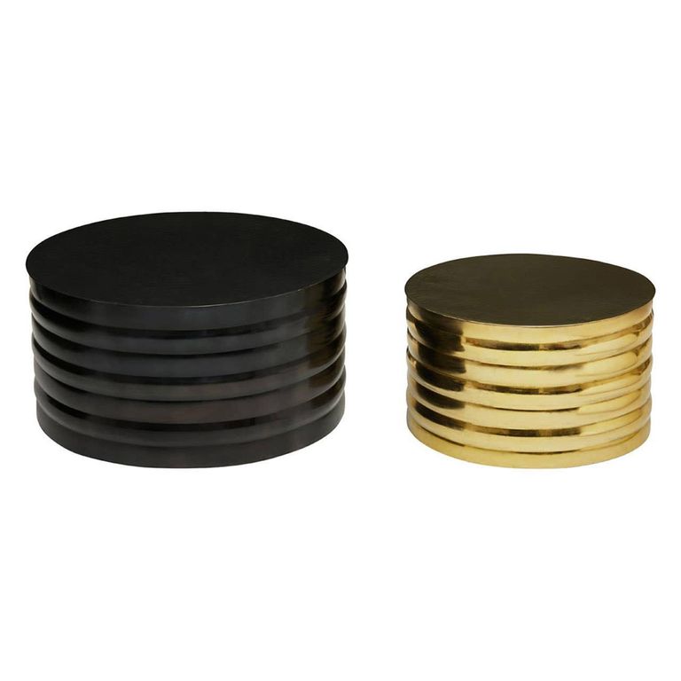 Arti Coffee Tables - Set of 2 - Round - Black - Metal