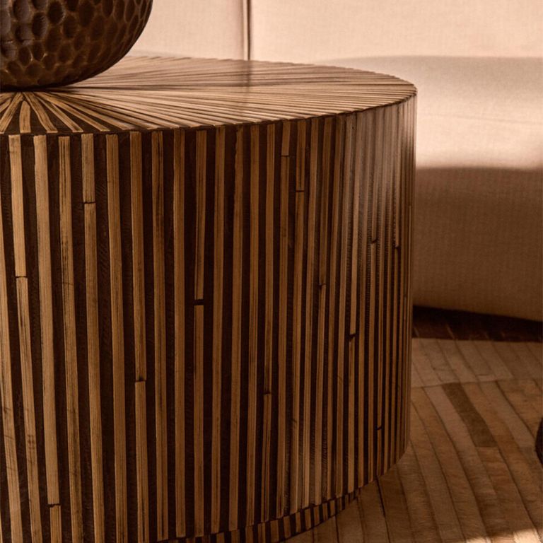 Bambusa Coffee Table - Round - Bamboo Inlay