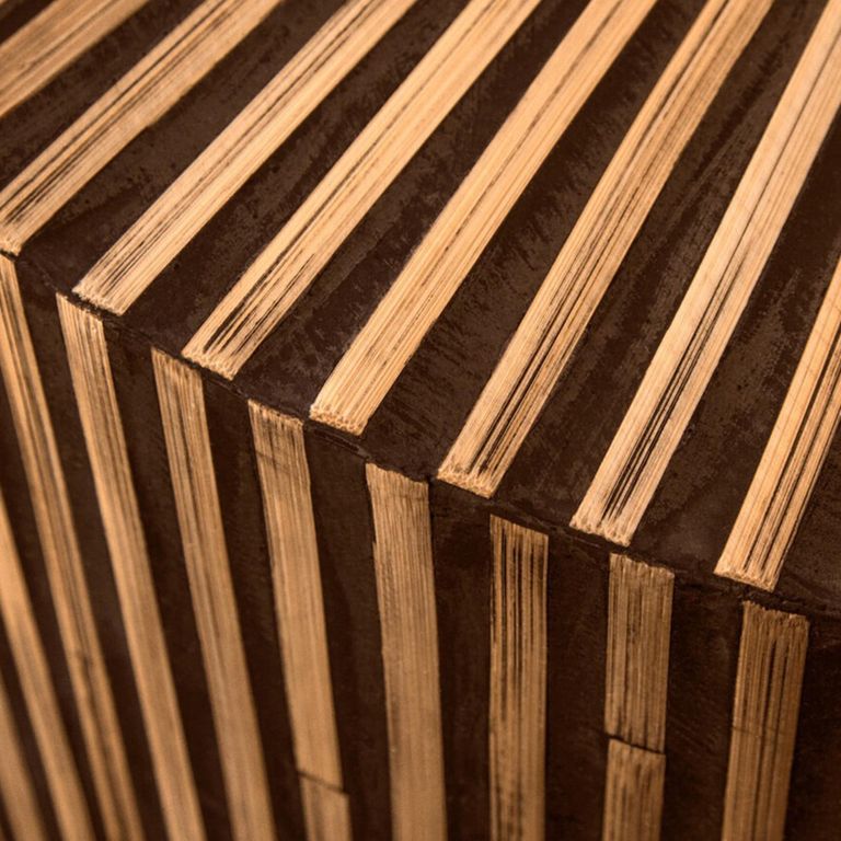Bambusa Coffee Table - Round - Bamboo Inlay