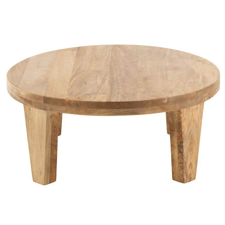 Coffee Table - Round - Small - Low - Natural - Mango Wood
