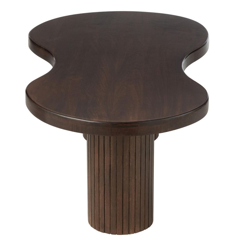 Salon Fluted Coffee Table - Abstract - Infinity - Large - Brown - Mango Wood