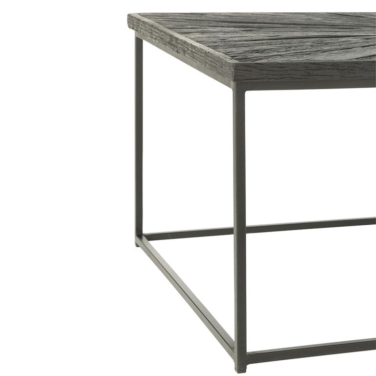 Shanil Coffee Table - Sunburst Design - Large - Black - Wood and Metal