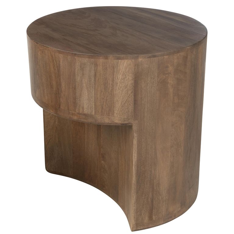 Toge Coffee Table - Round - 2 Tier - Brown - Mango Wood