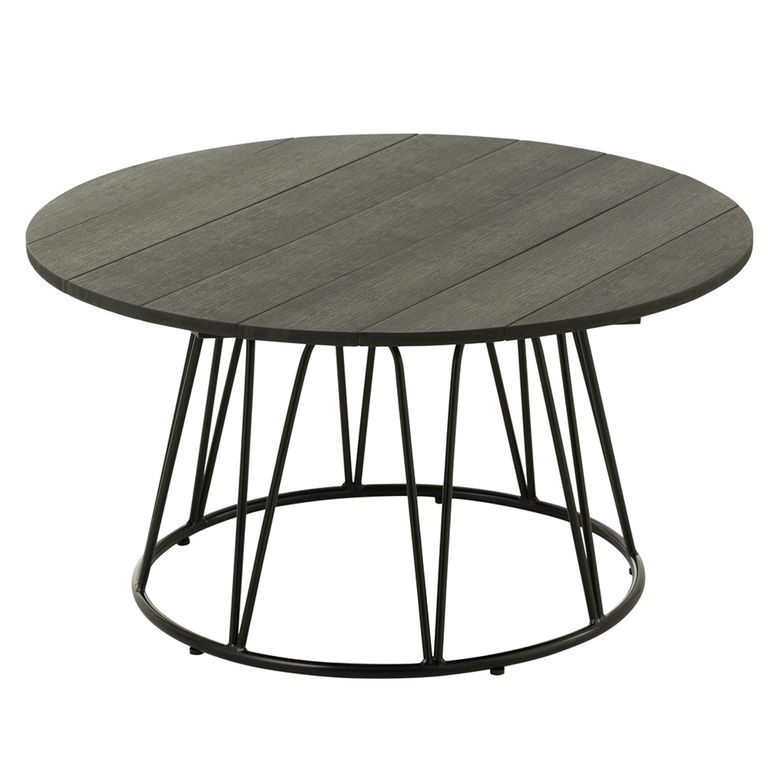 Zoa Coffee Table - Round - Small - Black - Polyethylene and Metal