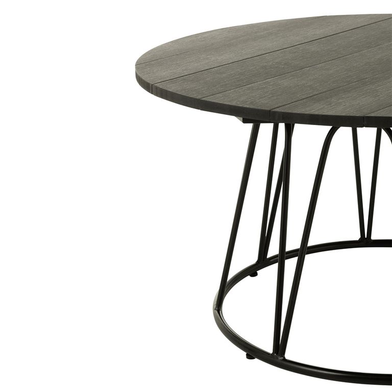 Zoa Coffee Table - Round - Small - Black - Polyethylene and Metal