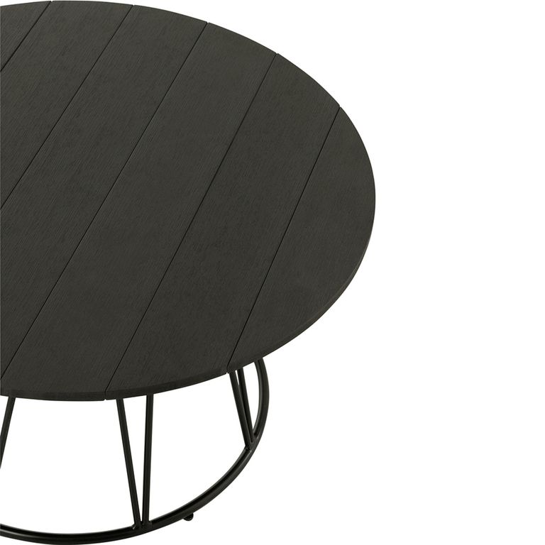 Zoa Coffee Table - Round - Small - Black - Polyethylene and Metal