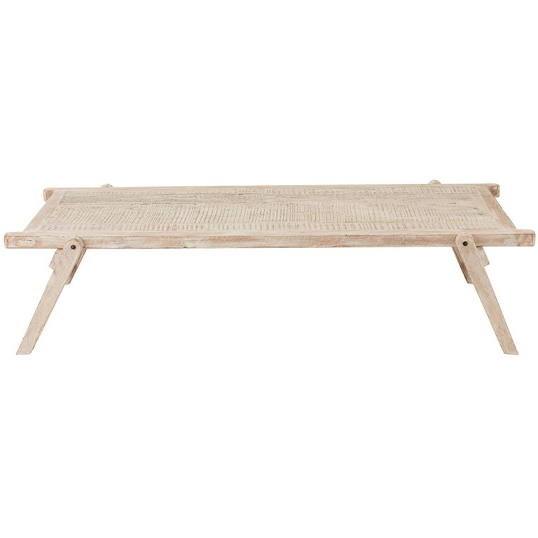 Army Coffee Table - Large - White Washed - Recycled Wood