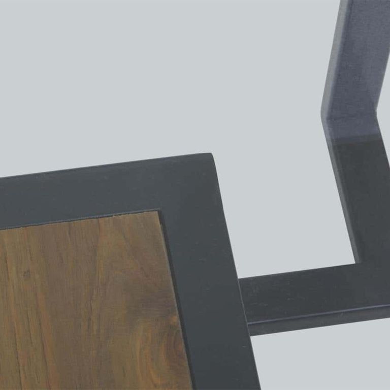 Cibo Coffee Table - Square - Clear Glass with Black Metal - with Shelf