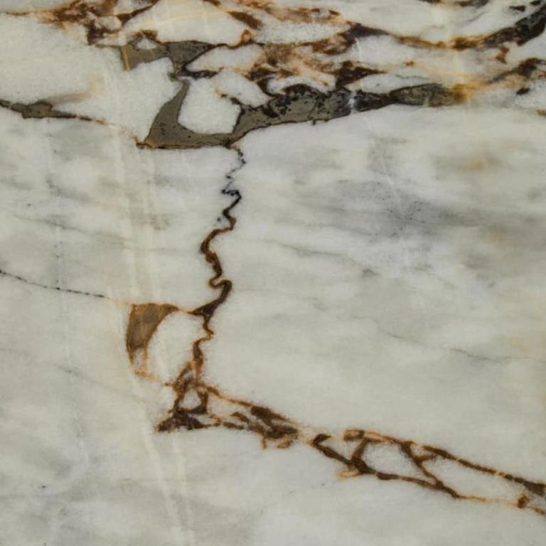 Doha Coffee Table - White Marble Oval with Black Fluted Base
