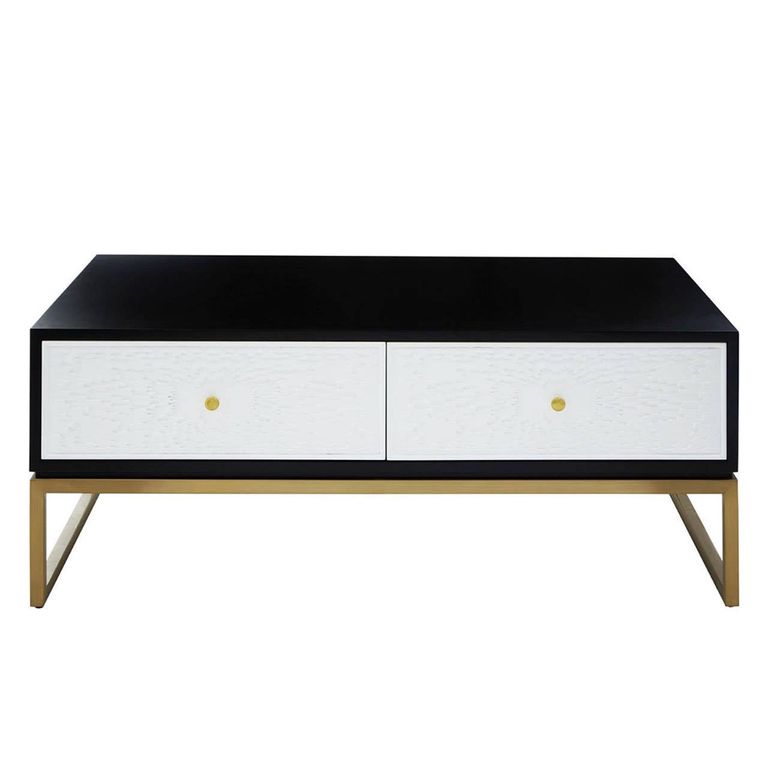 Dumas Coffee Table - 4 Drawer - Black and White