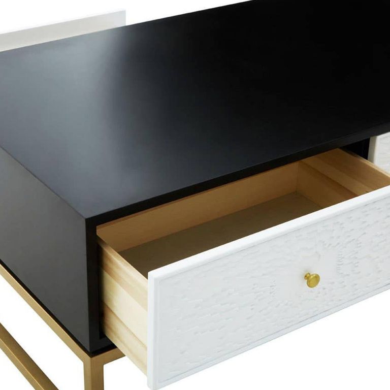 Dumas Coffee Table - 4 Drawer - Black and White