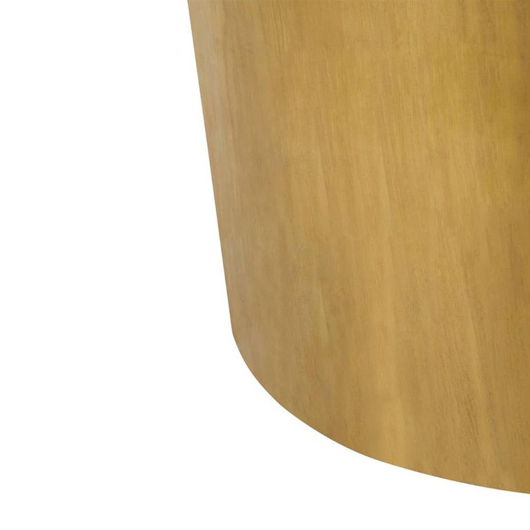 Fusion Coffee Table - White Bone Inlay - Round with Gold Base