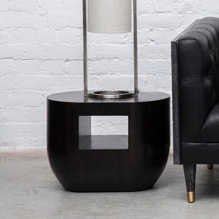 Gabelle Coffee Table - Oval - Small - Dark Bamboo Wood