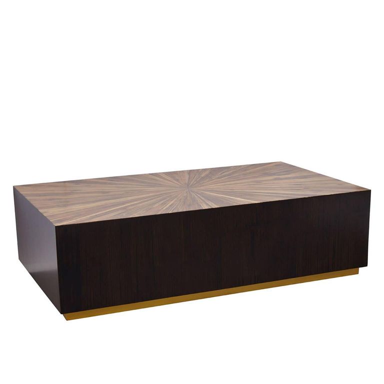 Gabelle Coffee Table - Dark Bamboo Wood - Sunburst