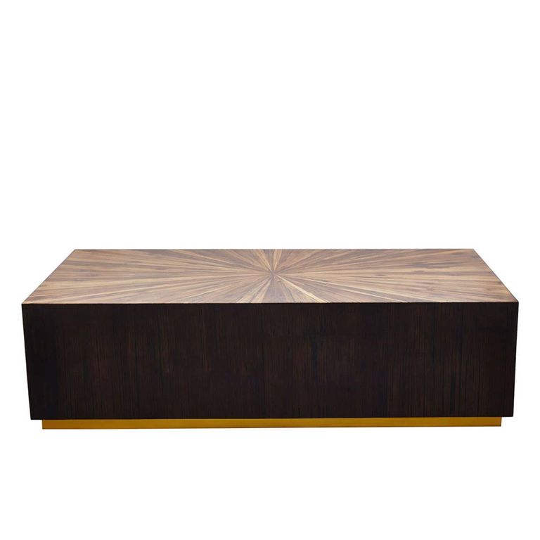 Gabelle Coffee Table - Dark Bamboo Wood - Sunburst