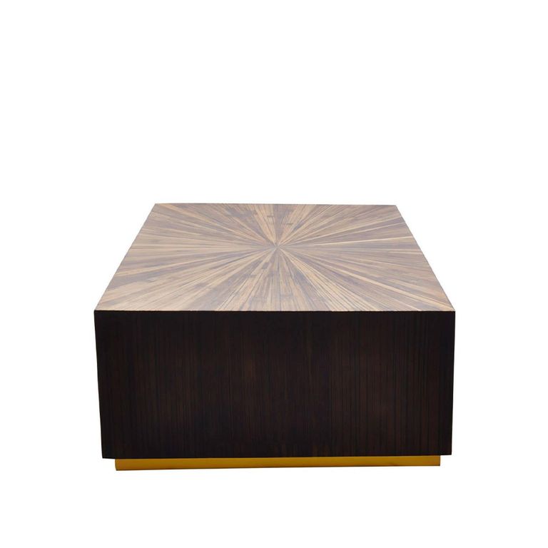 Gabelle Coffee Table - Dark Bamboo Wood - Sunburst