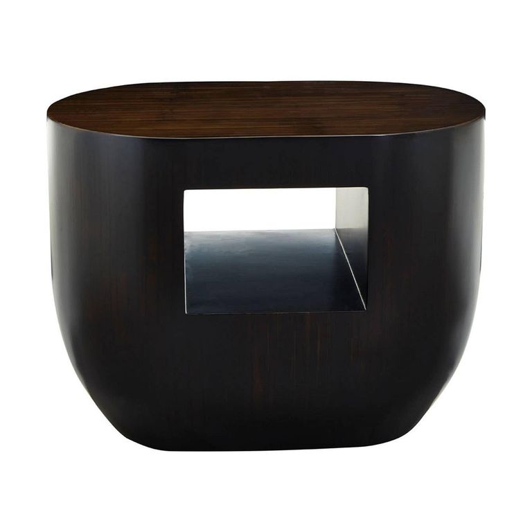 Gabelle Coffee Table - Oval - Small - Dark Bamboo Wood