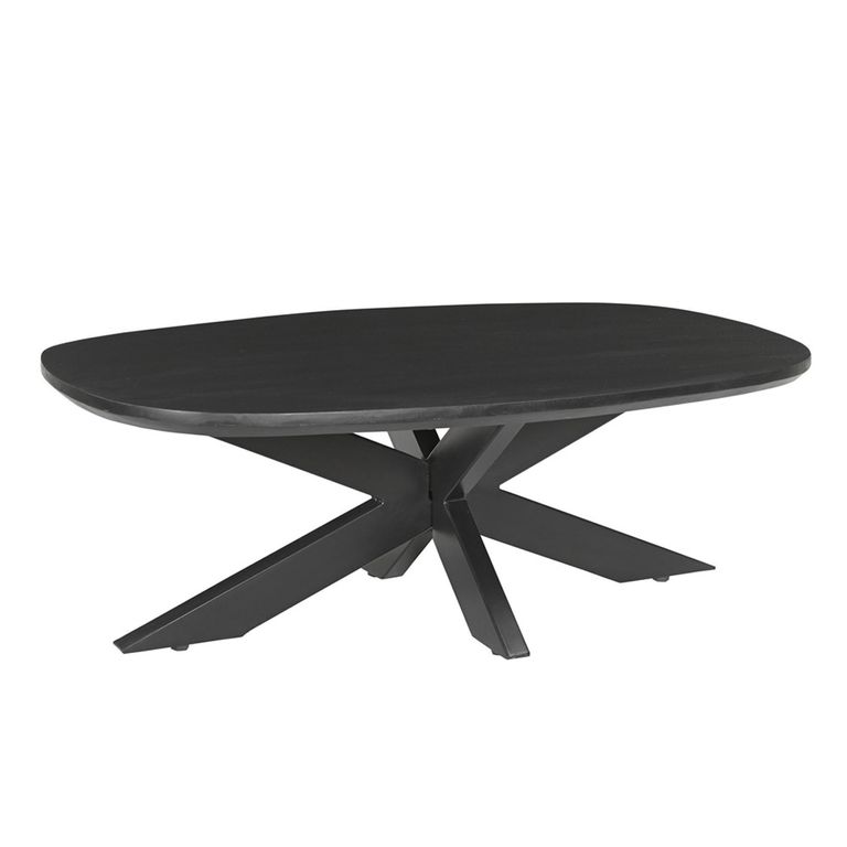 Jesper Coffee Table - Oval - Large - Black - Mango Wood