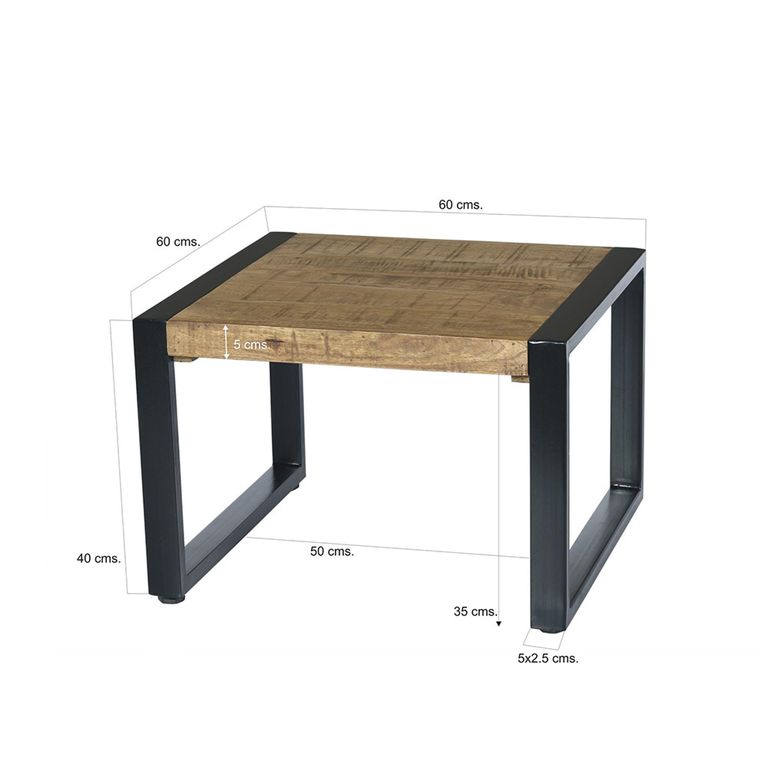 Nairobi Coffee Table - Square - Natural - Rustic Mango Wood