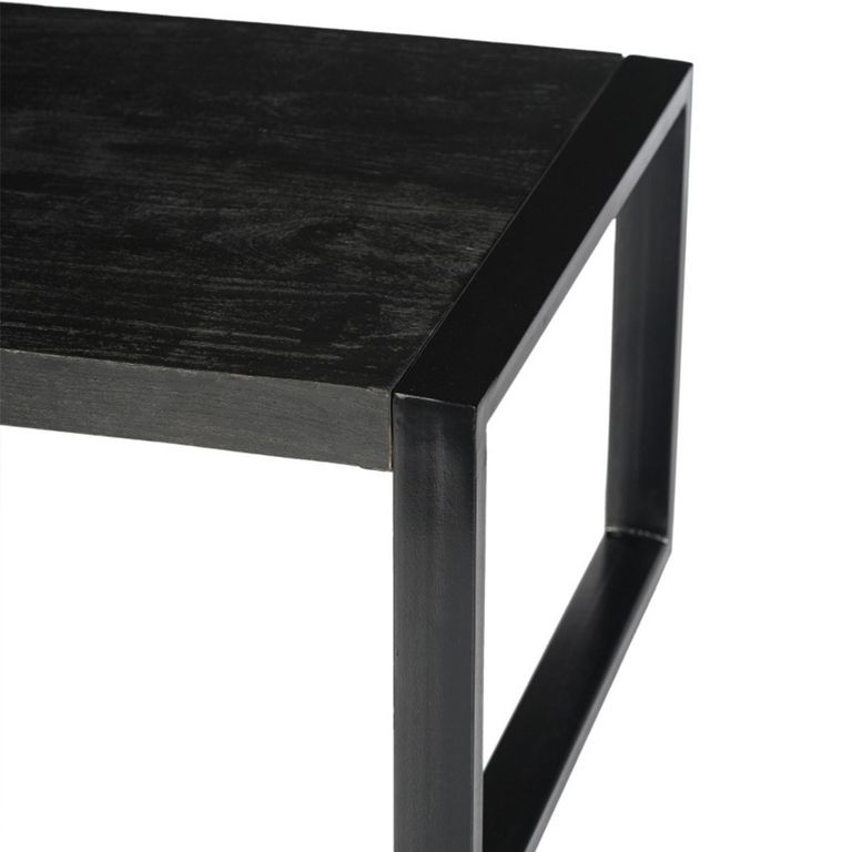 Norris Coffee Table - Large - Charcoal - Rustic Mango Wood