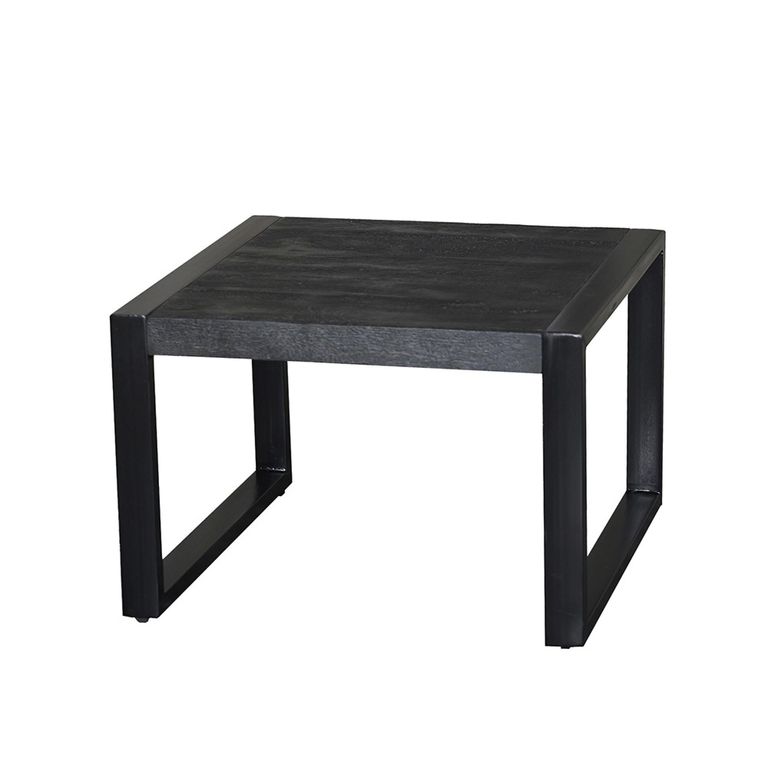 Norris Coffee Table - Square - Charcoal - Rustic Mango Wood