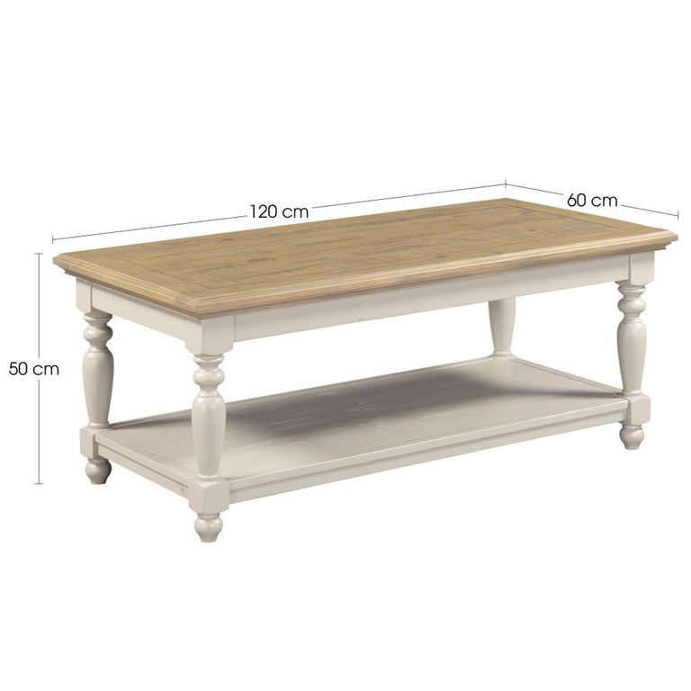 Chateau Coffee Table - Grey Painted - Pine