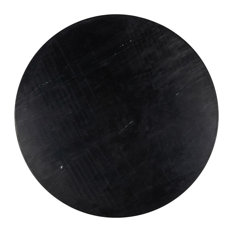 Ironville Brass Ribbed Round Coffee Table