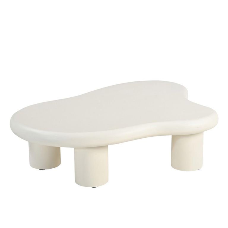 Brix Feline Coffee Table - Abstract - Low - Off White - Concrete