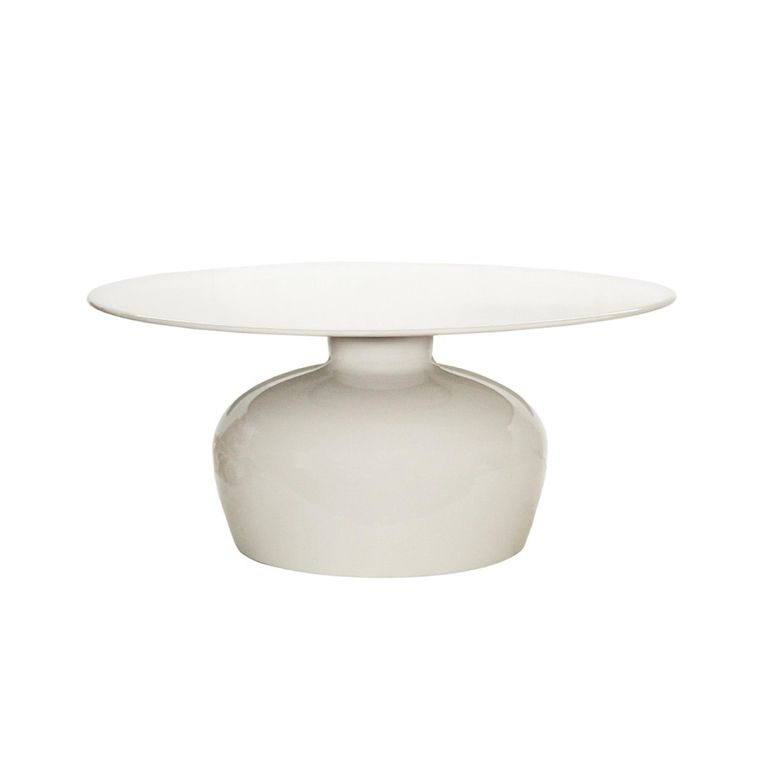 Brix Mila Coffee Table - Round - Off White - Metal